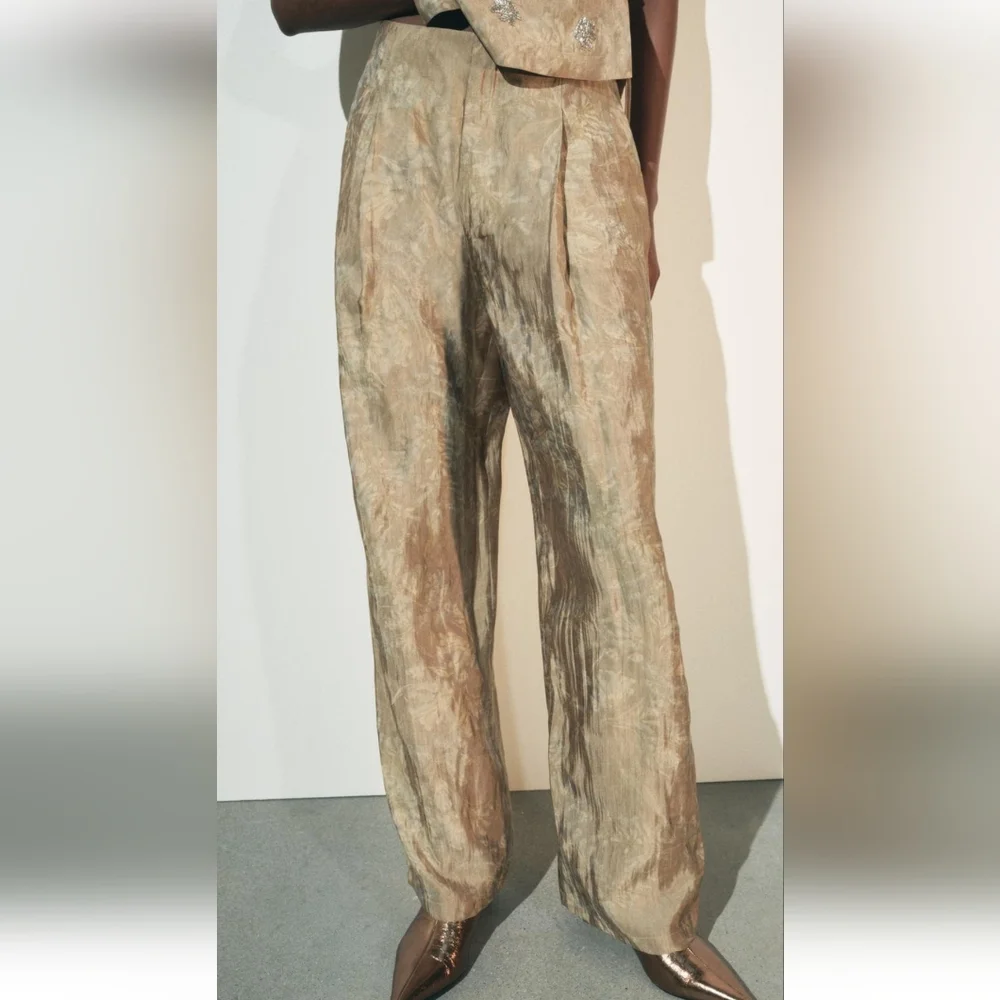 BNWT! Zara Embroidered Jaquard Pants Set - Picture 14 of 17